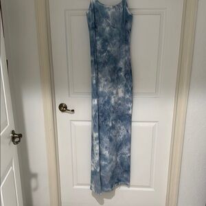 Young Fabulous and Broke Blue Tie-Dye Maxi Dress